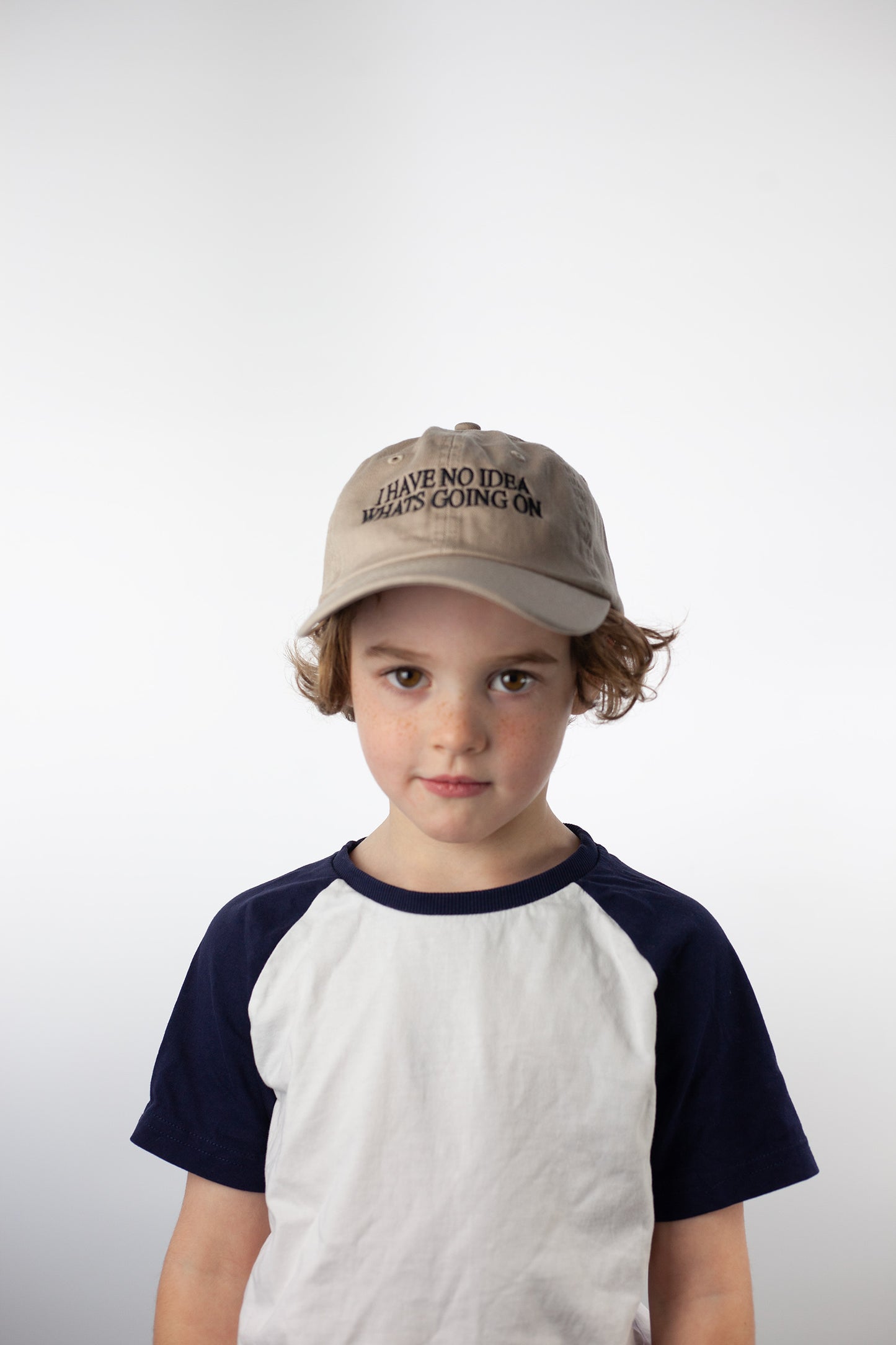 New Yolk 'I Have No Idea Whats Going On' Khaki Kids/Youth Cap