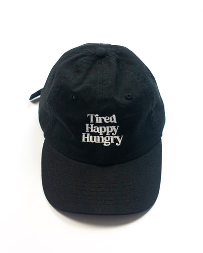 New Yolk 'Tired Happy Hungry' Kids/Youth Cap Black