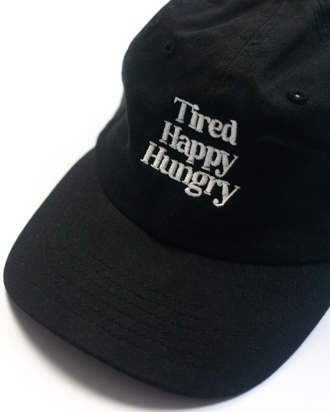 New Yolk 'Tired Happy Hungry' Kids/Youth Cap Black